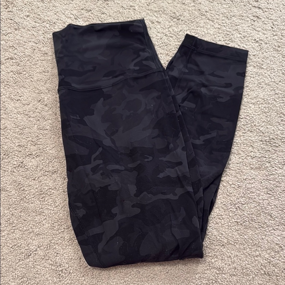 Lululemon Athletica Black Camouflage Leggings